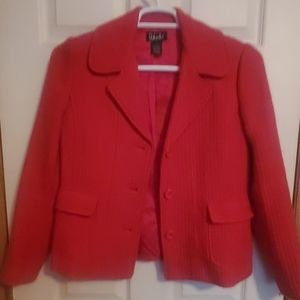 Womans bright HOT red blazer